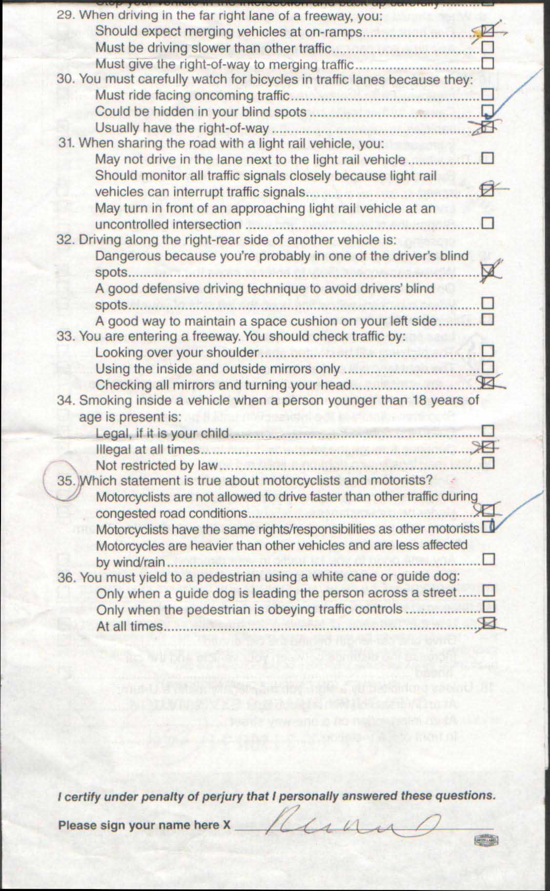 California Driver's License Test